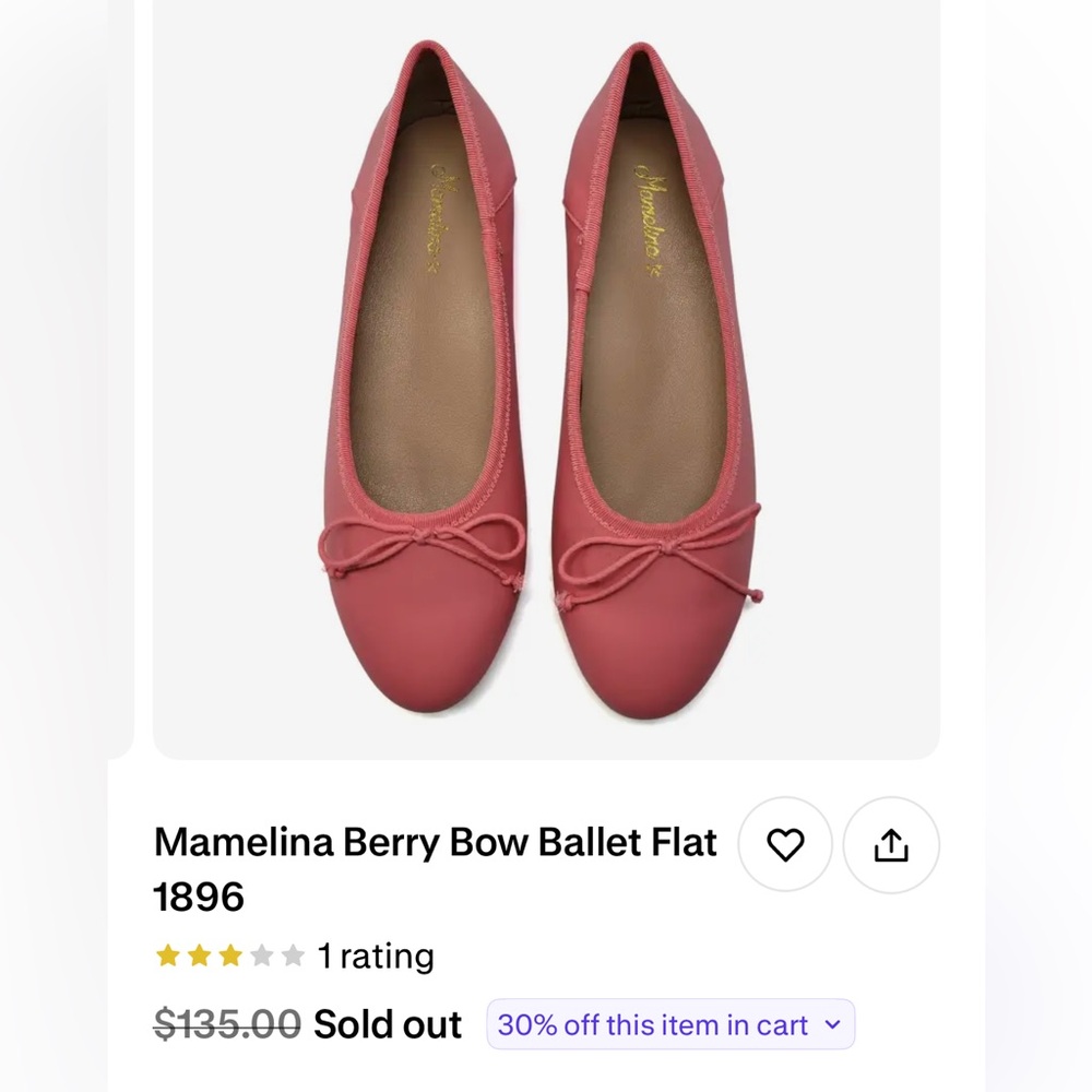Berry Bow Ballet Flats